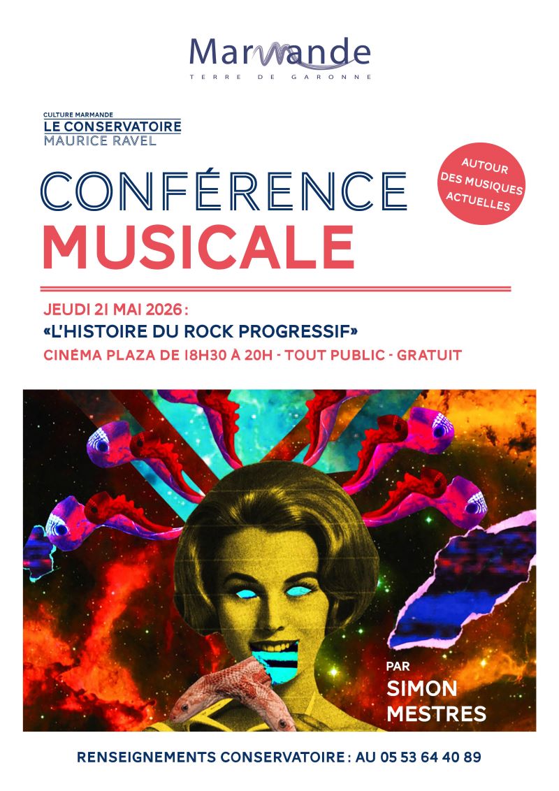 Conférence Musicale par Simon Mestres L’histoire du Rock progressif Cinéma Le Plaza Marmande