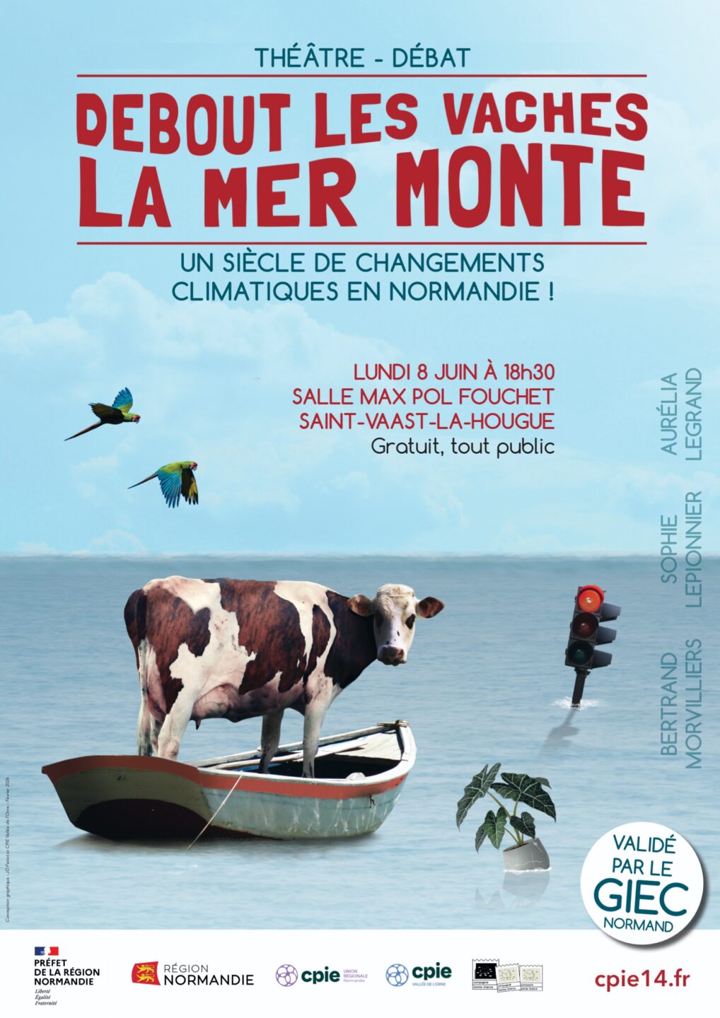 Conférence théâtrale Debout les vaches, la mer monte Salle Max-Paul Fouchet Saint-Vaast-la-Hougue