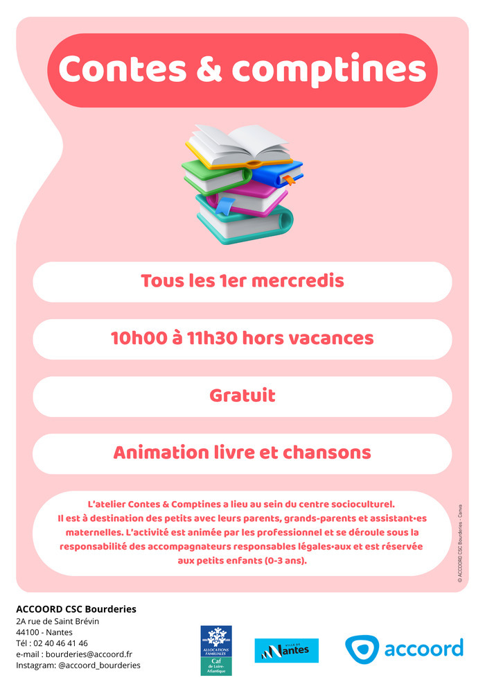 Contes & comptines Centre socioculturel des Bourderies Nantes