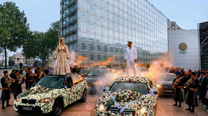 Cortège festif Raconte-moi ton mariage, Institut du monde arabe, Paris