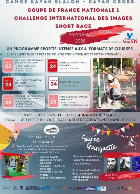 Coupe de France N1 Canoé Kayak slalom Kayak Cross Base Natur’o Port d’Epinal Épinal