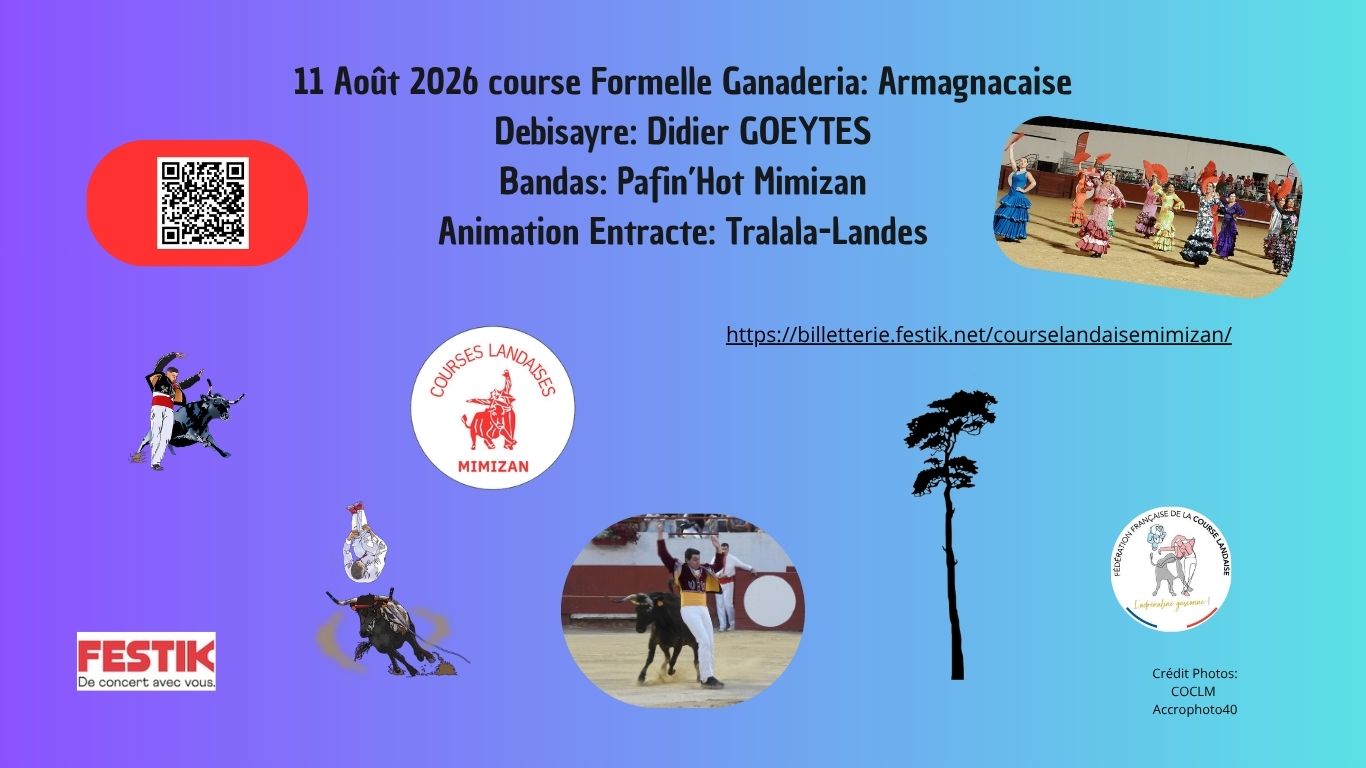 Course Landaise Formelle ARENES DE MIMIZAN Mimizan 2026-08-11