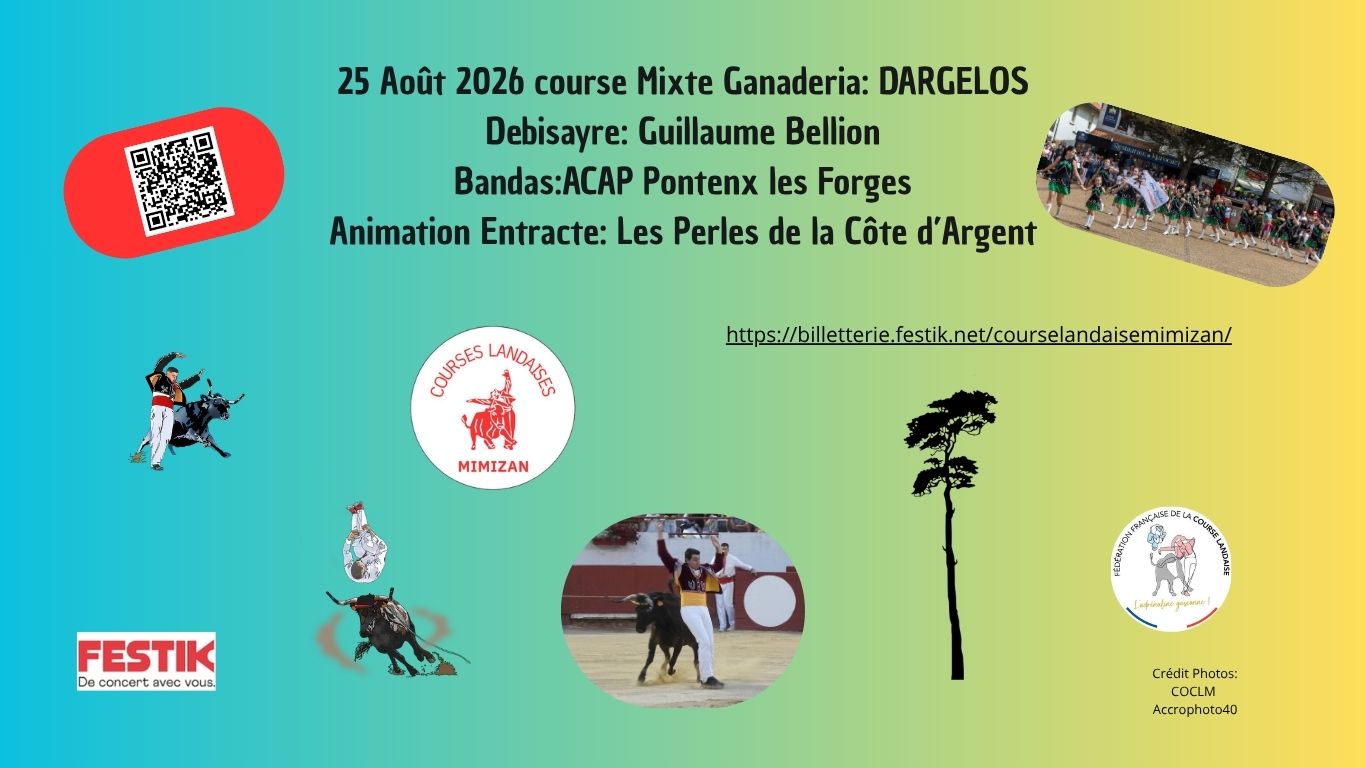 Course Landaise Mixte ARENES DE MIMIZAN Mimizan 2026-08-25