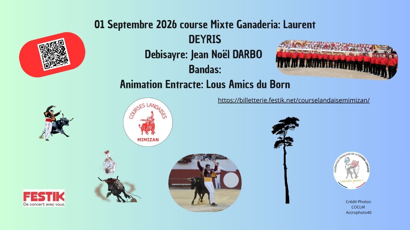 Course Landaise Mixte ARENES DE MIMIZAN Mimizan 2026-09-01
