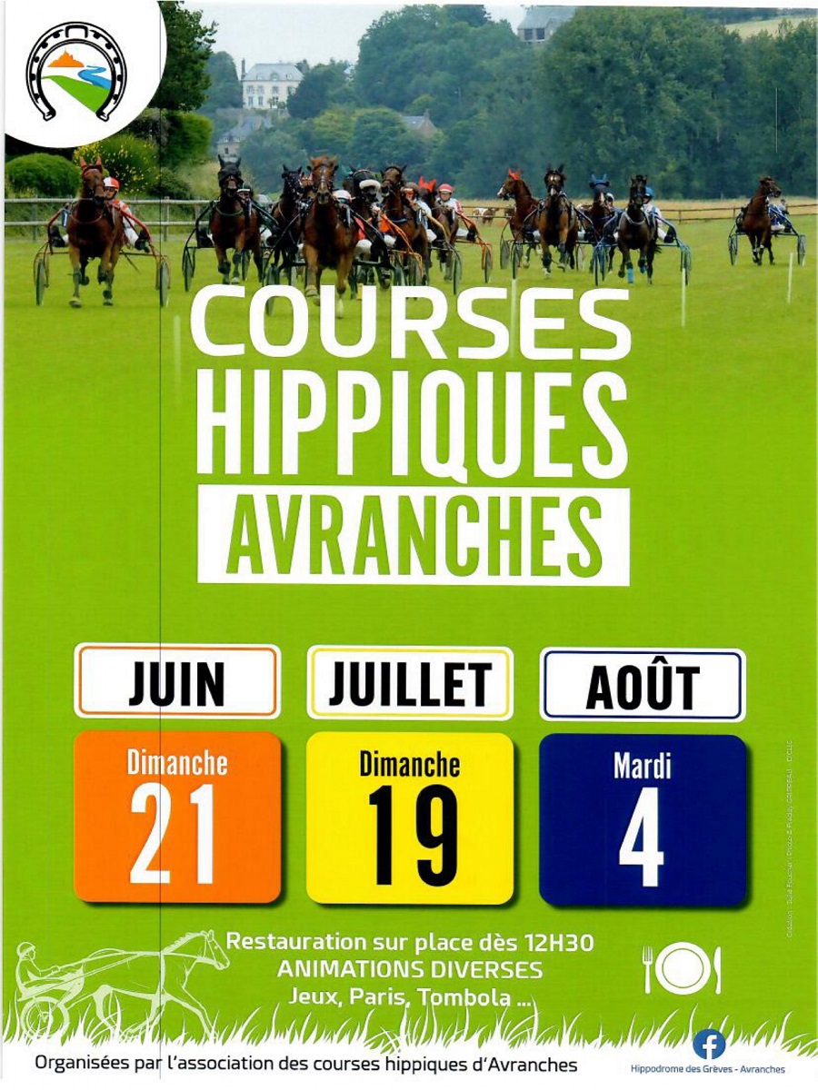 Courses hippiques au trot attelé et monté Hippodrome des Grèves Marcey-les-Grèves