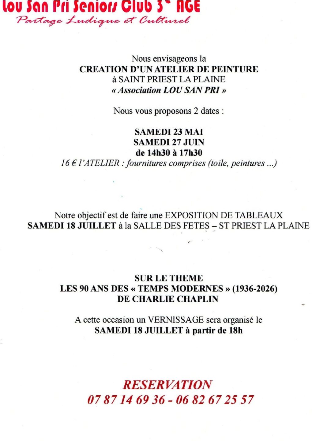 Création d'un Atelier de Peinture Salle des Fêtes Saint-Priest-la-Plaine 2026-05-23