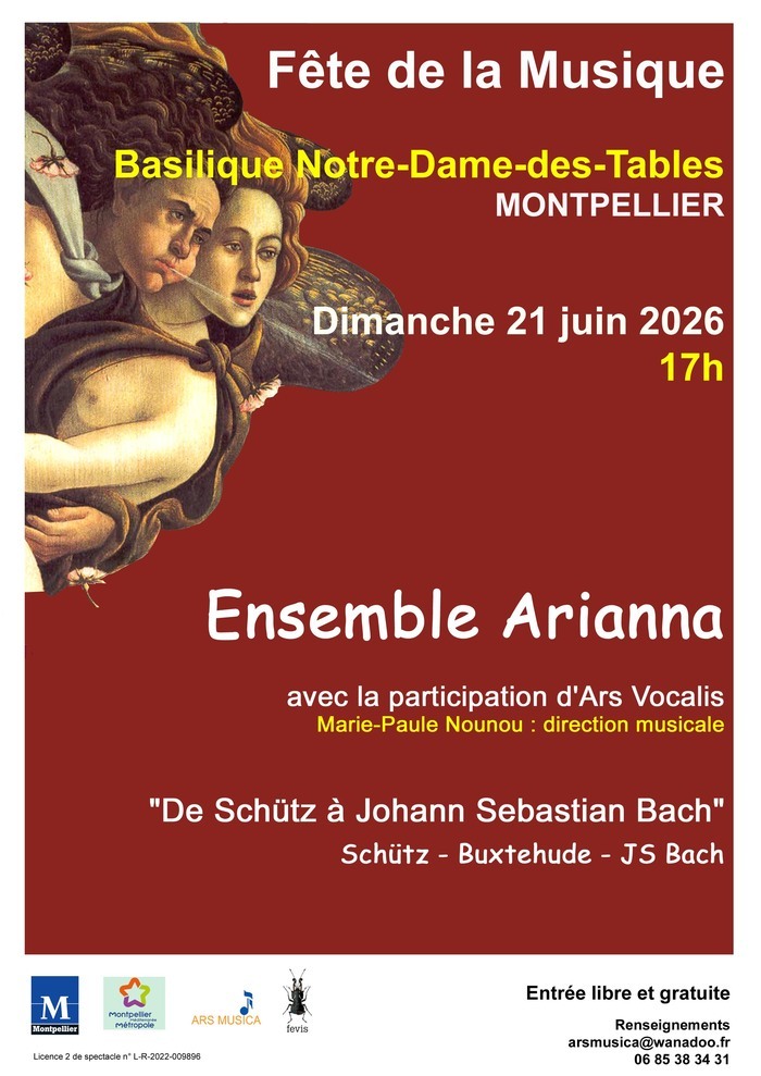De Schütz à Johann Sebastian Bach Montpellier - Basilique Notre-Dame des Tables Montpellier