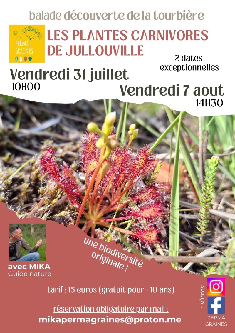Découverte des plantes carnivores et de la Tourbière de Jullouville  Jullouville