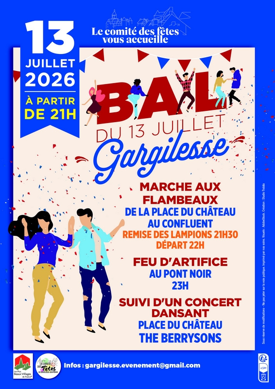 Défilé aux lampions, feu d’artifice et bal Gargilesse-Dampierre