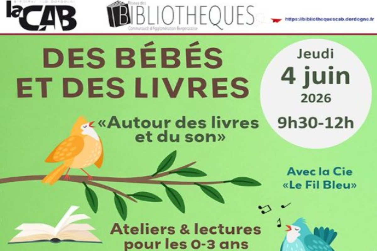 Des bébés et des livres Hôtel de ville Lamonzie-Saint-Martin