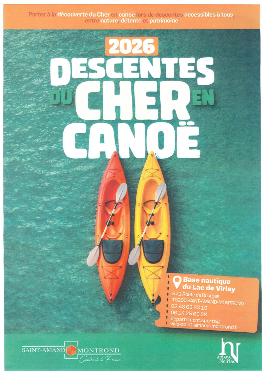 Descente du Cher en Canoë 871 Route de Bourges Saint-Amand-Montrond 2026-06-28