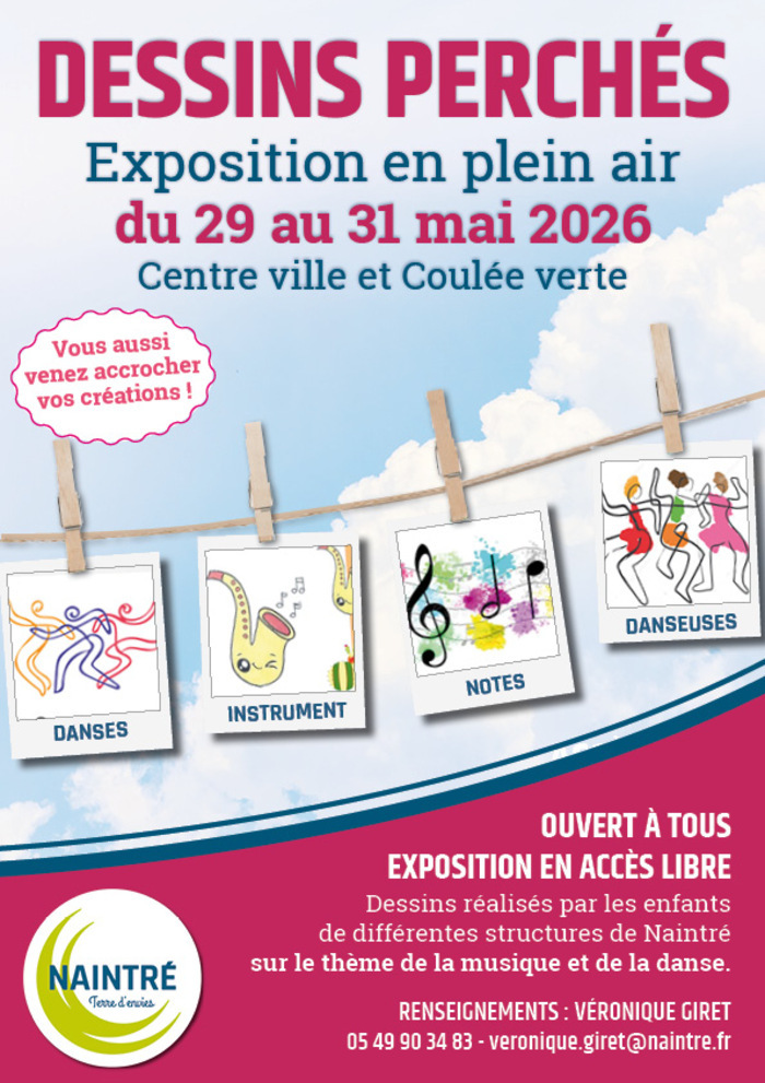 Dessins perchés Naintré avenue Jean Jaurès Naintré