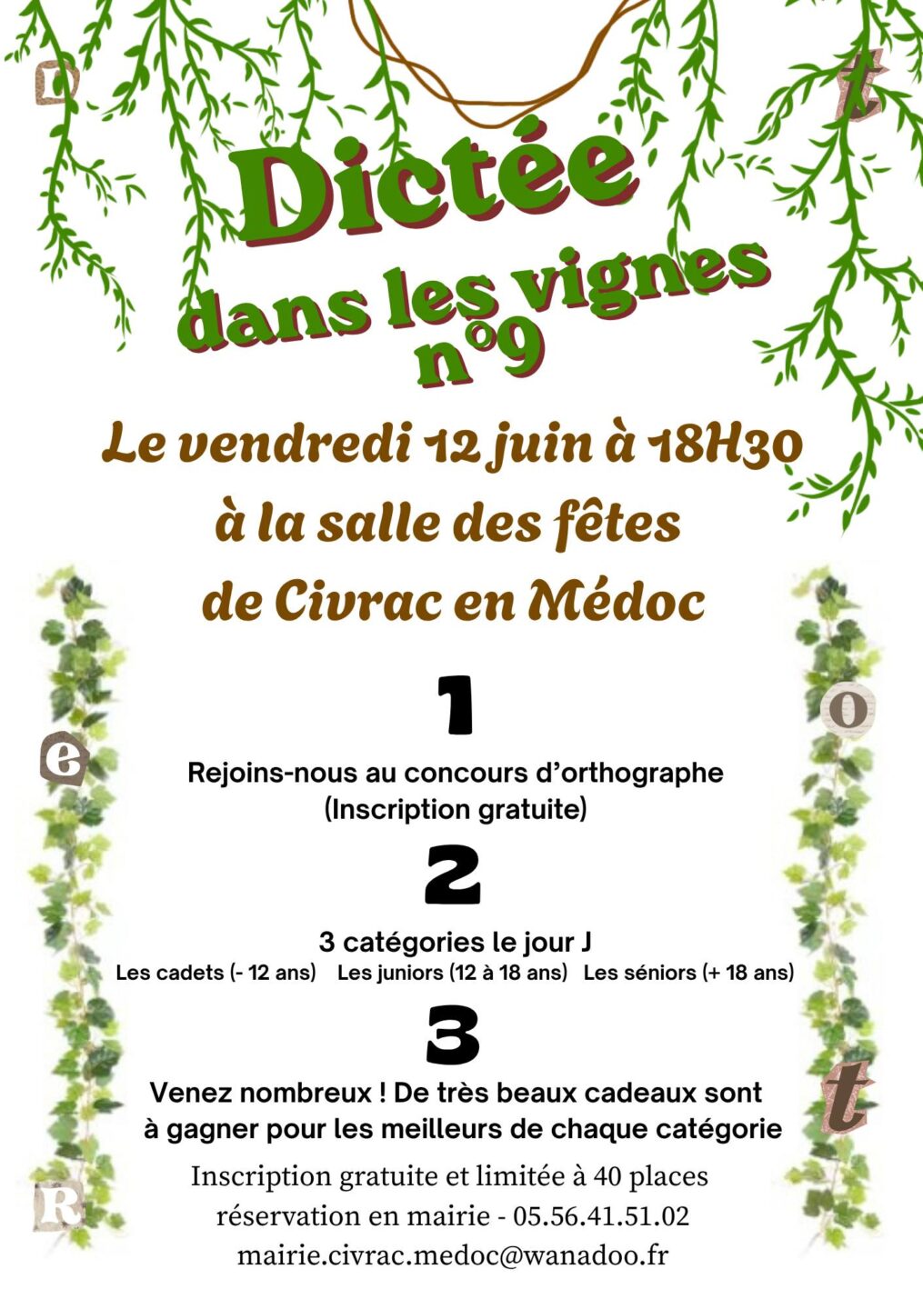 Dictée dans les vignes n°9 Civrac-en-Médoc