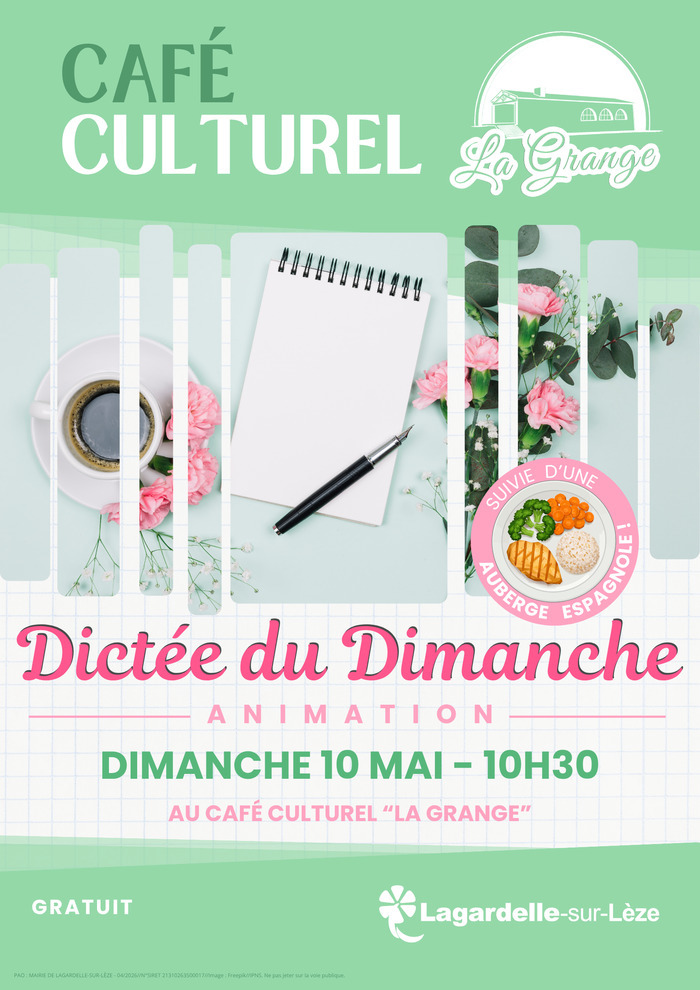 Dictée du Dimanche Café culturel "La Grange" Lagardelle-sur-Lèze