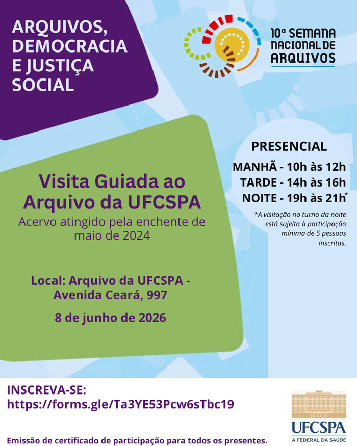 , Divisão de Arquivo UFCSPA, Porto Alegre