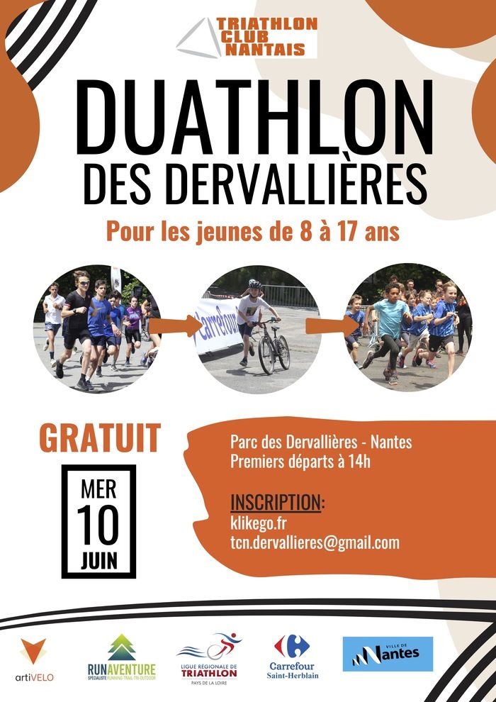 Duathlon des Dervallières pour les 8-17 ans Gymnase Jean Ogé Nantes