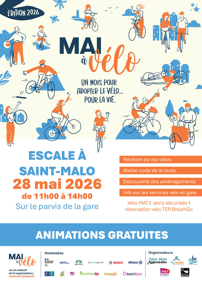 Escale à vélo Parvis Gare de Saint-Malo Saint-Malo