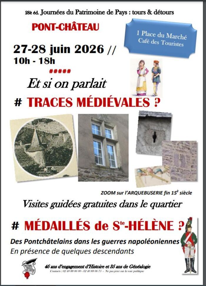 Et si on parlait #TRACES MÉDIÉVALES ? #MÉDAILLÉS de Ste-HÉLÈNE ?, CAFÉ des TOURISTES, Pontchâteau