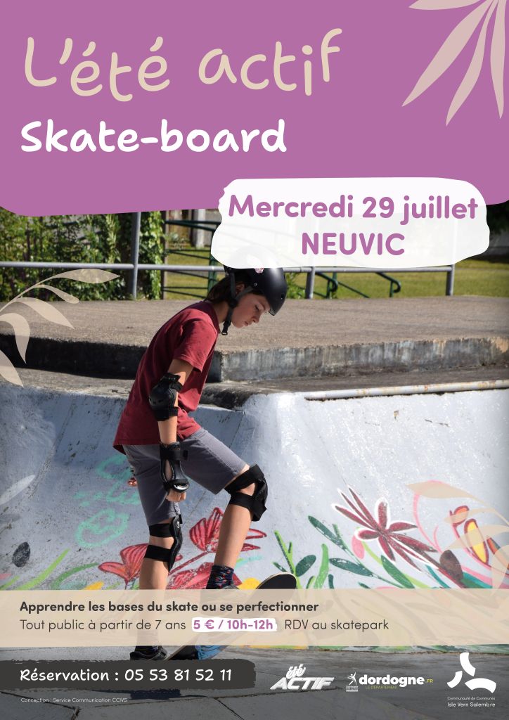 Eté actif Skate Board Skatepark Neuvic 2026-07-29
