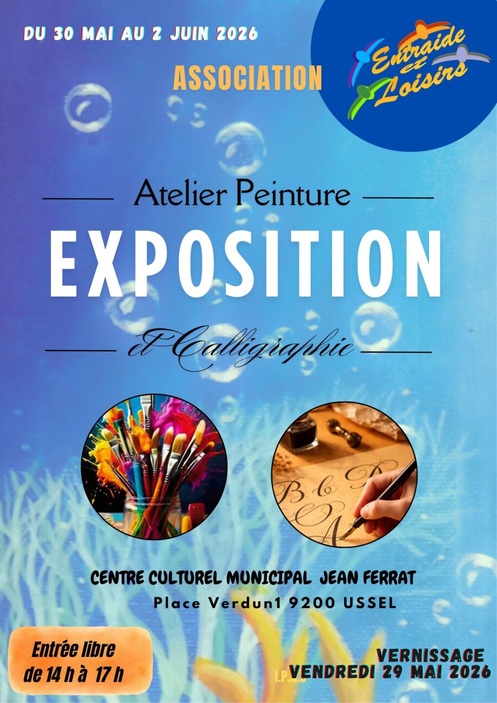 Exposition Atelier peinture et calligraphie  Ussel