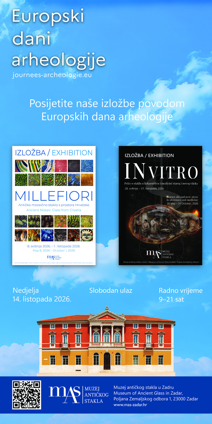 Exposition au Musée du verre antique Muzej antičkog stakla Zadar