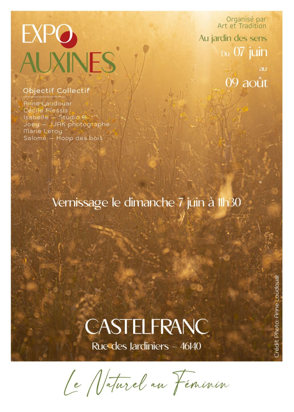 Exposition Auxines au Jardin des Sens  Castelfranc
