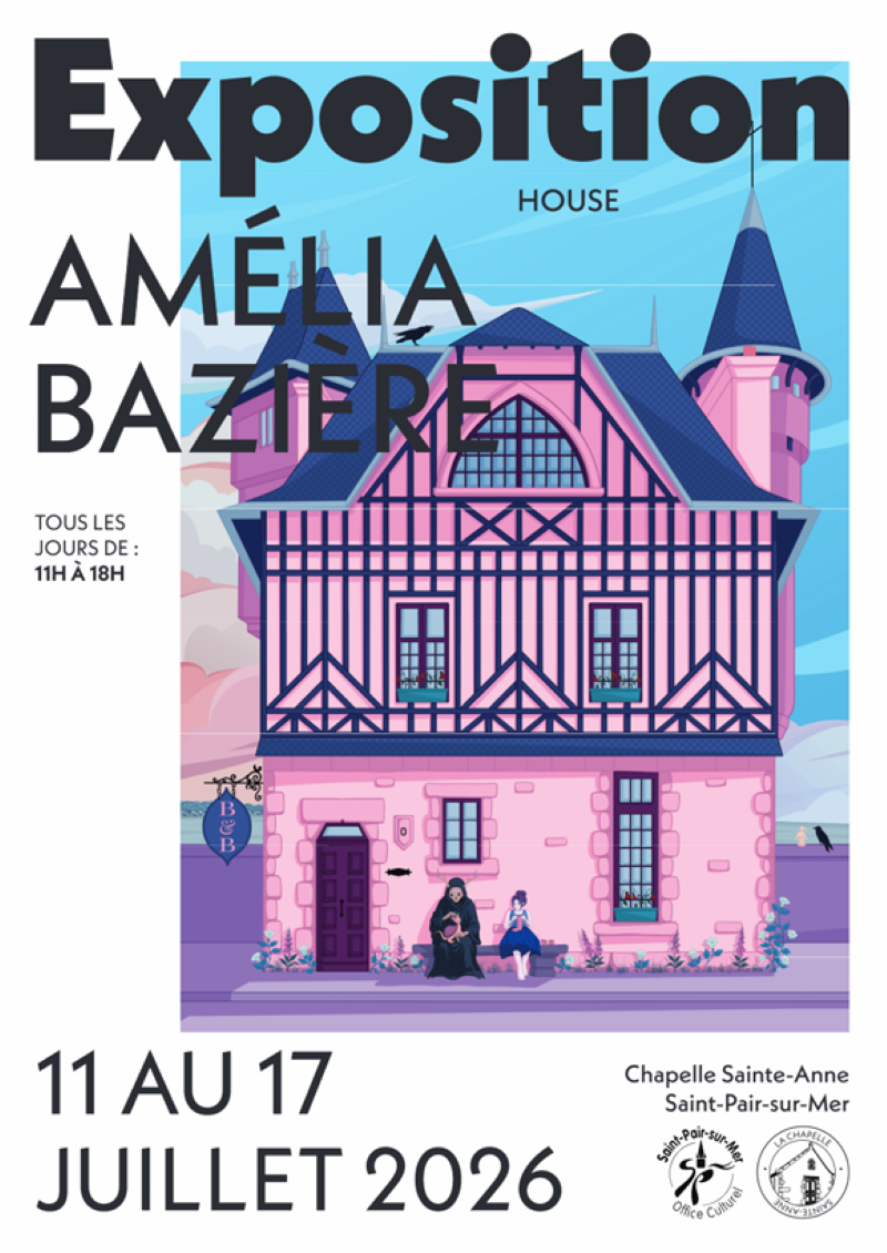 Exposition d'Amélia Bazière Chapelle Sainte-Anne Saint-Pair-sur-Mer 2026-07-11