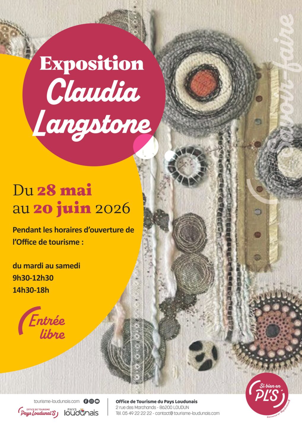 Exposition de Claudia Langstone 2 Rue des Marchands Loudun 2026-05-28