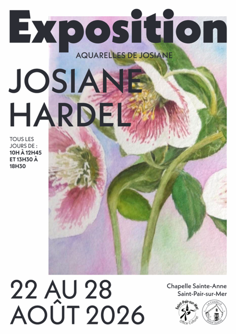 Exposition de Josiane Hardel Chapelle Sainte-Anne Saint-Pair-sur-Mer 2026-08-22