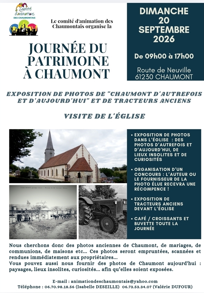Exposition de photographies : Chaumont d’autrefois et d’aujourd’hui, Église Saint-Pierre, Chaumont
