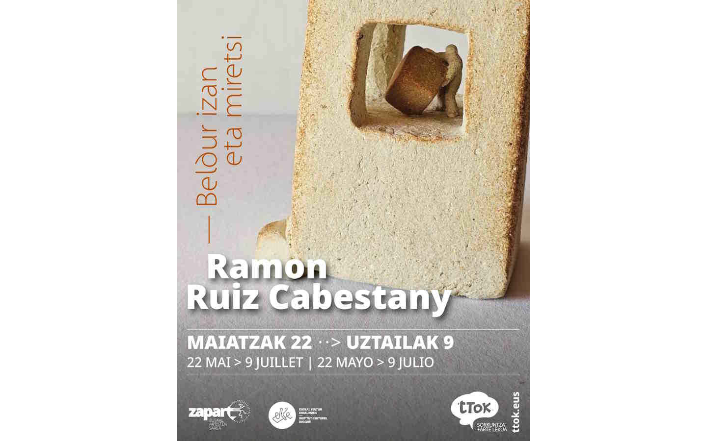 Exposition de Ramon Ruiz Cabestany Beldur izan eta miretsi Craindre et admirer 1 Place de la Croix du Bourg Ustaritz 2026-06-16