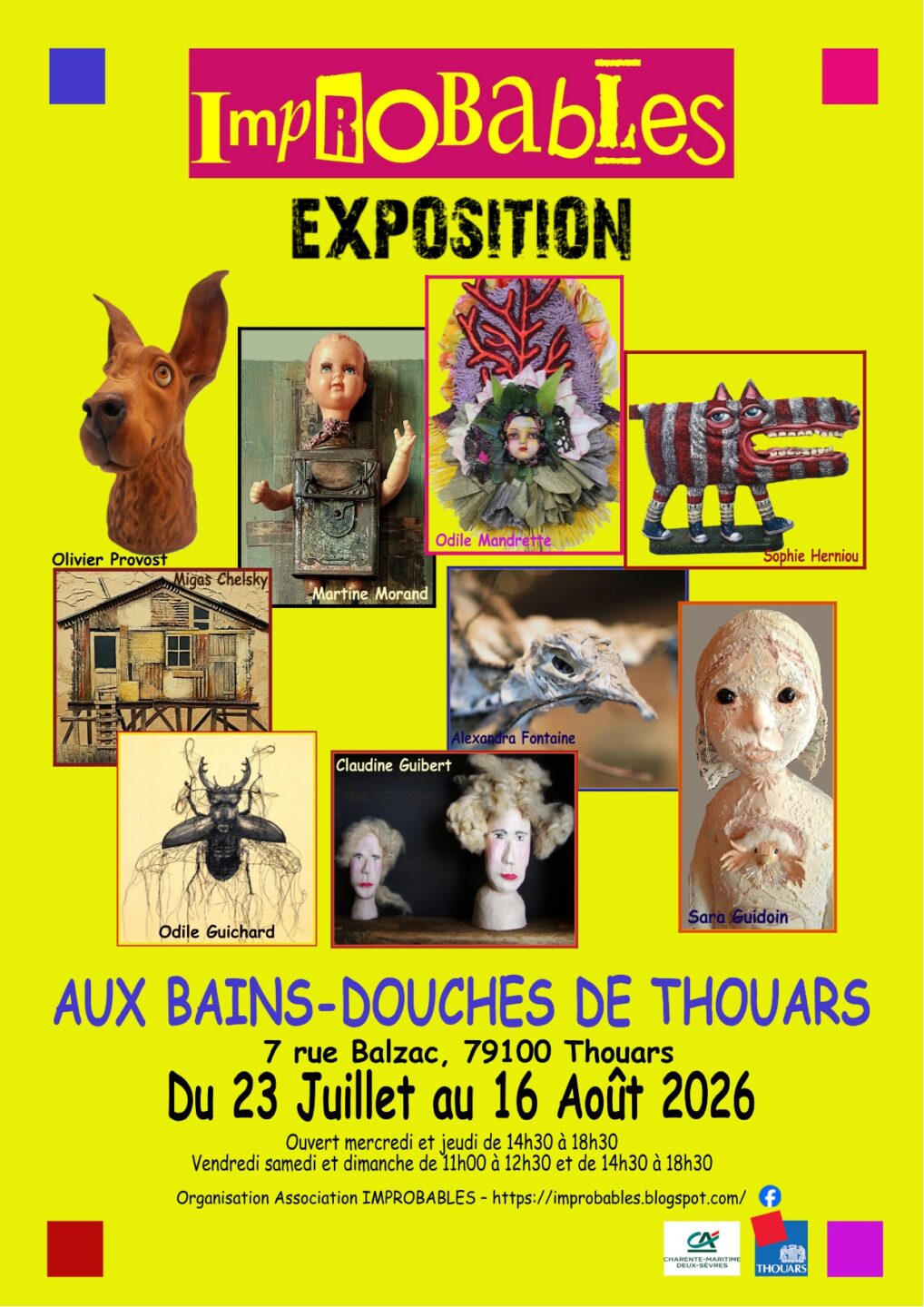 Exposition IMPROBABLES 7 Rue Balzac Thouars 2026-07-23