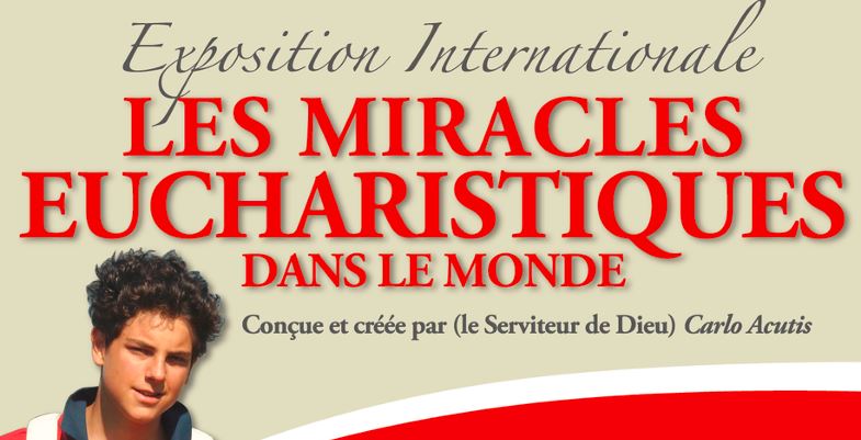 Exposition Internationale Carlo Acutis les Miracles Eucharistiques dans le monde Place Saint-Pierre Mâcon