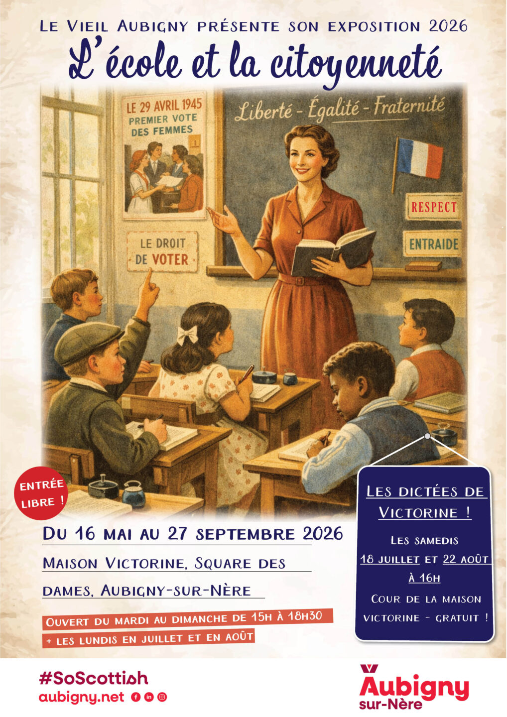 Exposition L&rsquo;école et la citoyenneté  Aubigny-sur-Nère