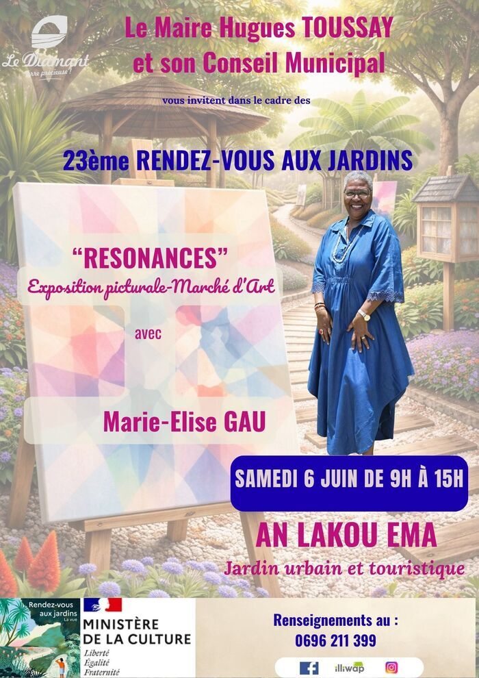 Exposition Marché d'Art : Résonances - Marie-Elise Gau JARDIN AN LAKOU EMA Le Diamant