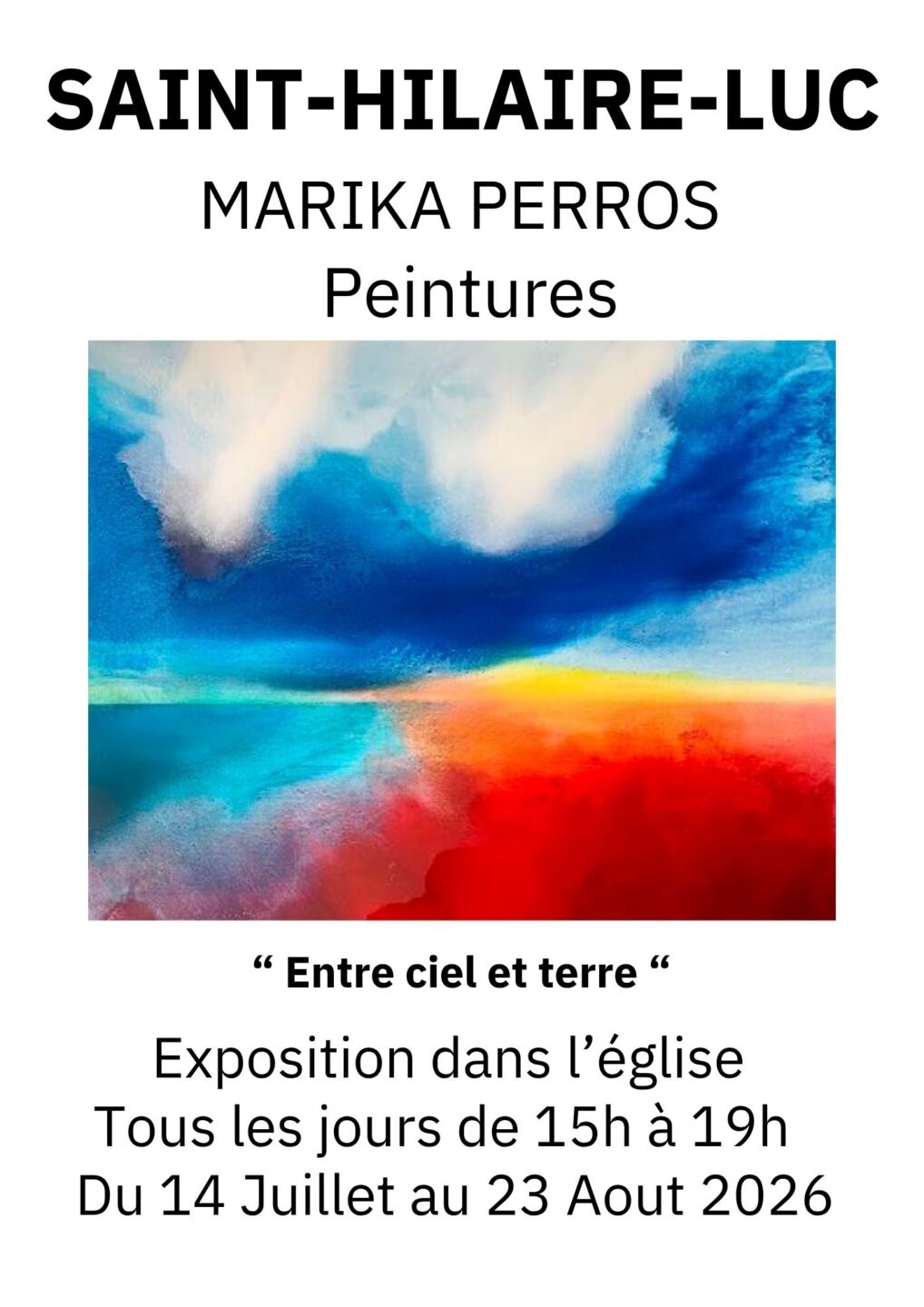 Exposition Marika Perros Entre ciel et terre  Saint-Hilaire-Luc