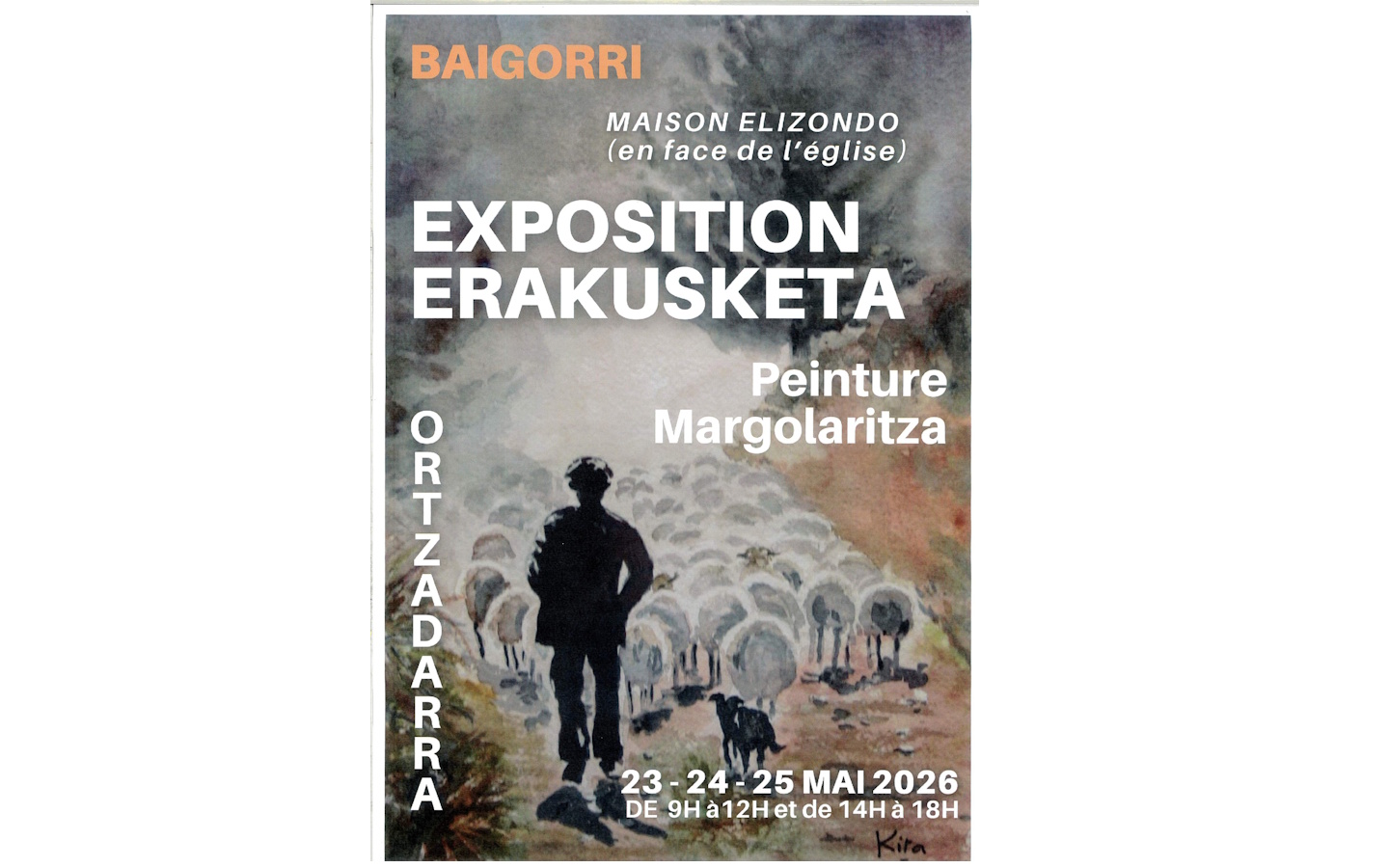 Exposition Ortzadarra expo peintures  Saint-Étienne-de-Baïgorry