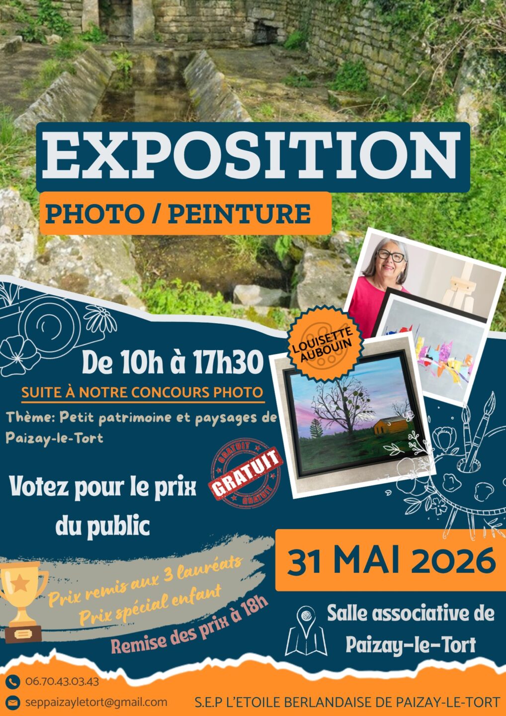 Exposition photo peinture Salle Associative à côté de l&rsquo;Abri Communal Melle