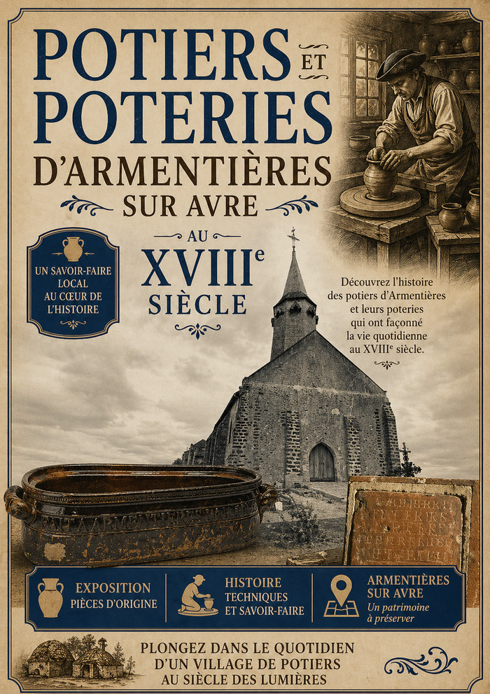 Exposition : potiers et poteries d’Armentières-sur-Avre, Mairie, Armentières-sur-Avre