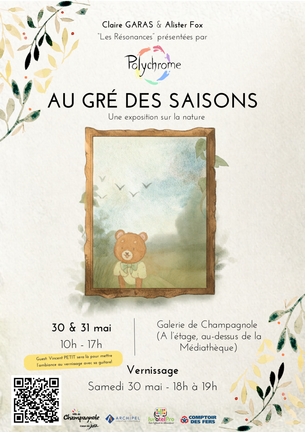 Exposition Résonances au gré des saisons Galerie de Champagnole Champagnole