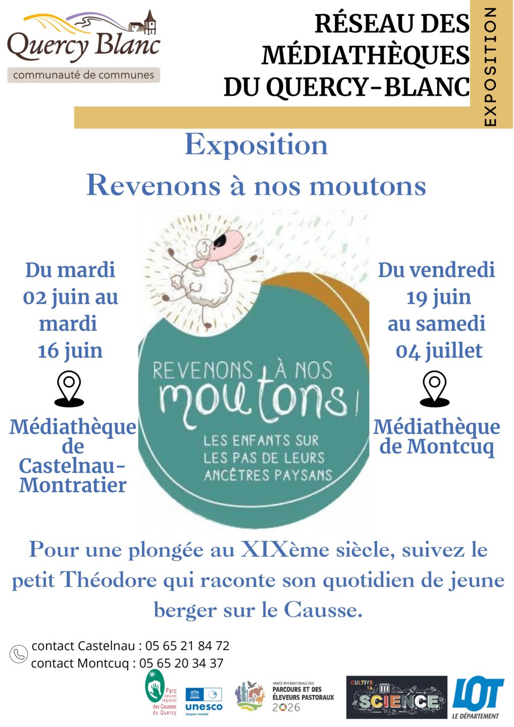 Exposition Revenons à nos moutons !  Castelnau Montratier-Sainte Alauzie