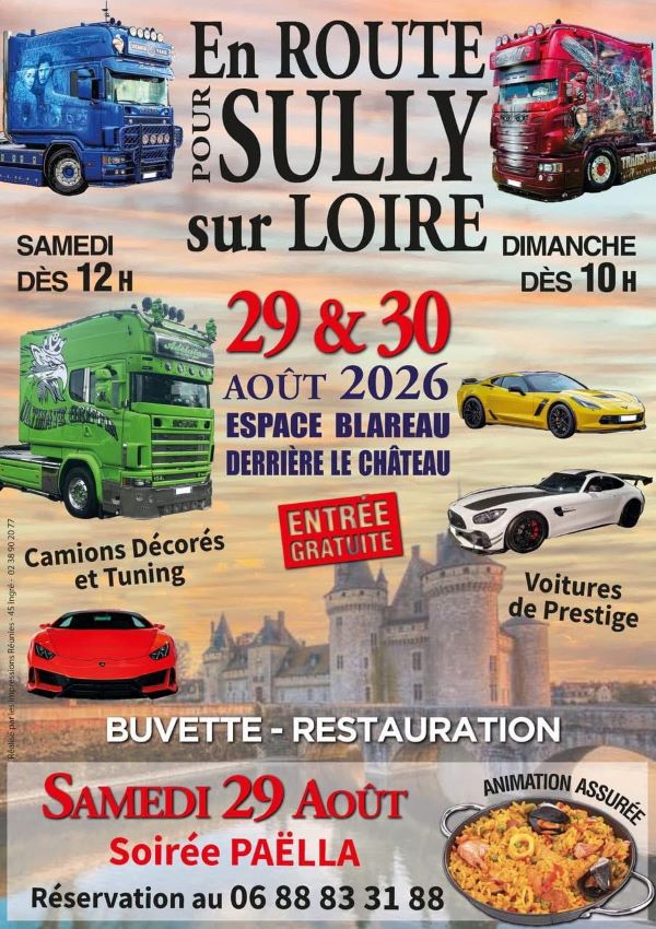 Expositions de véhicules Sully-sur-Loire