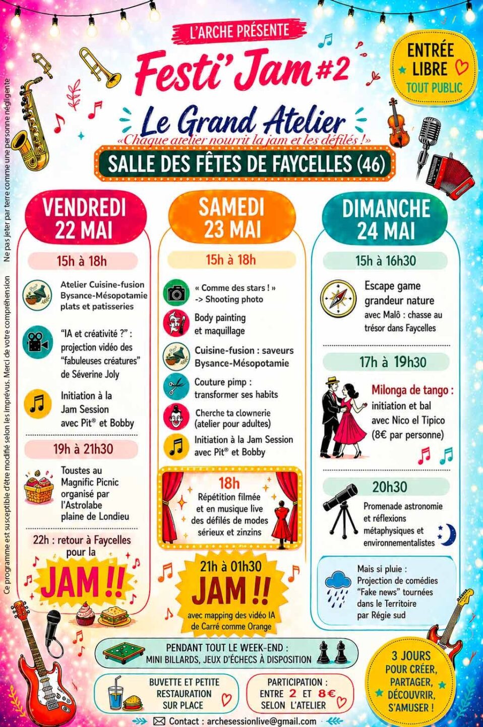 Festi’Jam#2 Le Grand Atelier à Faycelles Faycelles