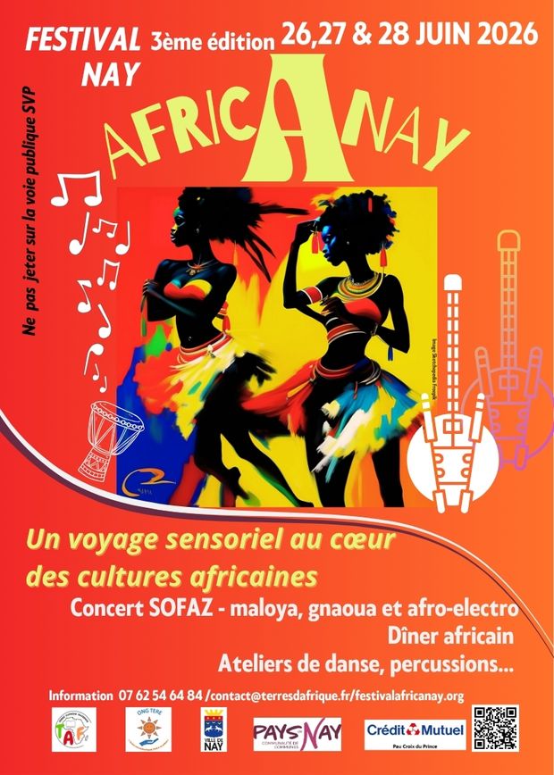 Festival Africanay 3 ème édition 13 Place de la République Nay 2026-06-28