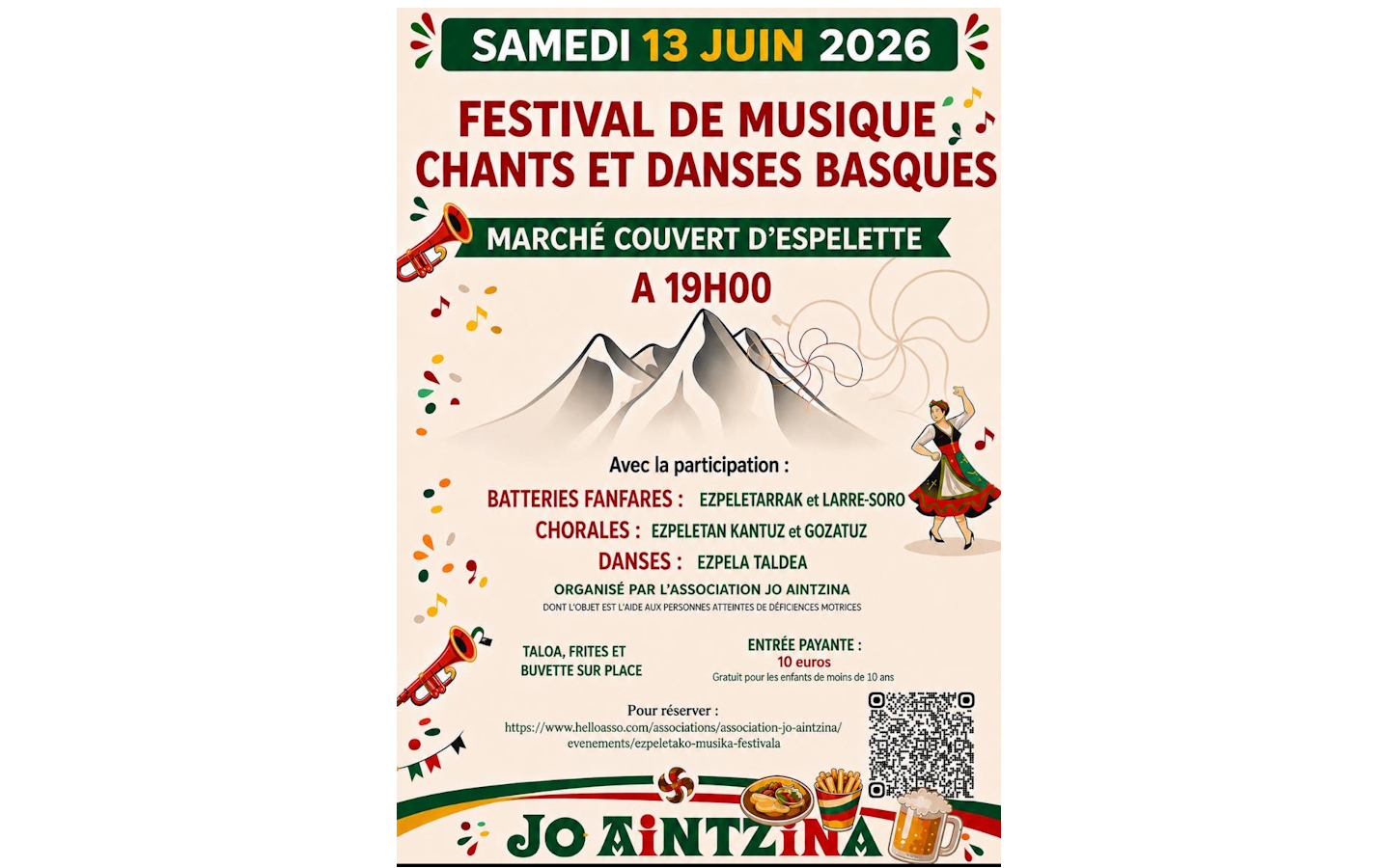 Festival de musique, chants et danses basques Espelette