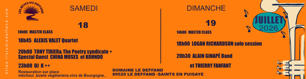 Festival de musique Les Rêves du Deffand Le Deffand Saints-en-Puisaye