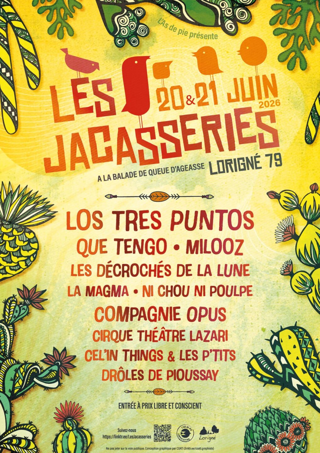 Festival les Jacasseries Queue d'ageasse Lorigné 2026-06-20