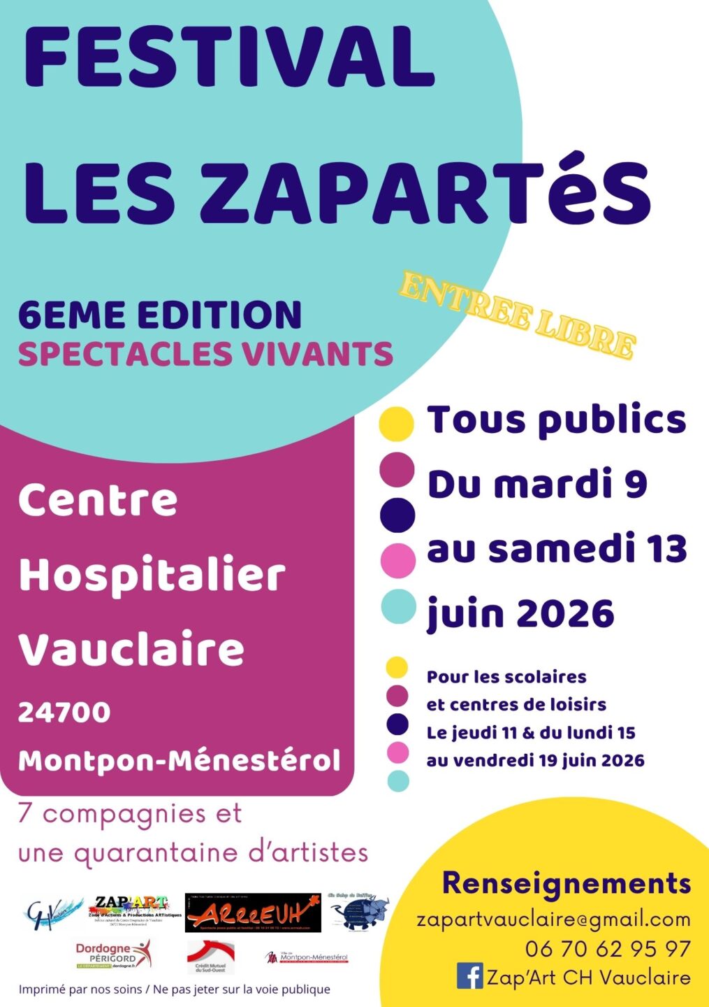 Festival les Zapartés Montpon-Ménestérol