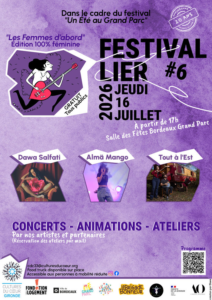 Festival Lier #6, Salle des Fêtes Bordeaux Grand Parc, Bordeaux