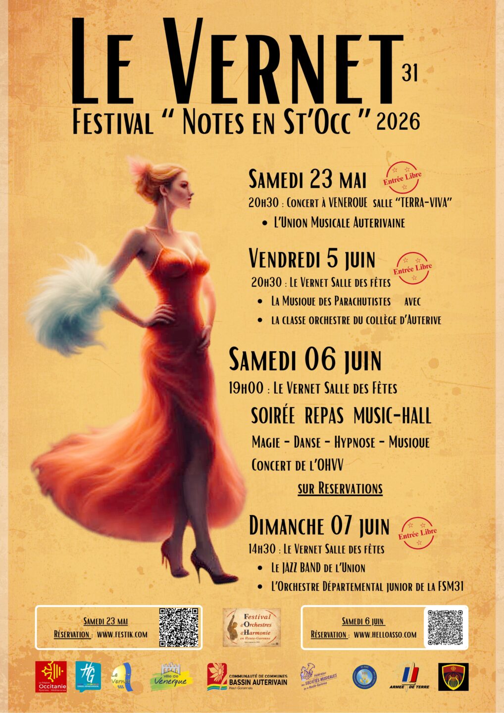 FESTIVAL NOTES EN S&rsquo;TOCC SALLE DES FÊTES DU VERNET Vernet